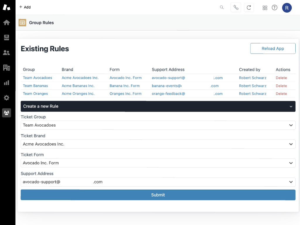 Group Rules App Integration with Zendesk Support
